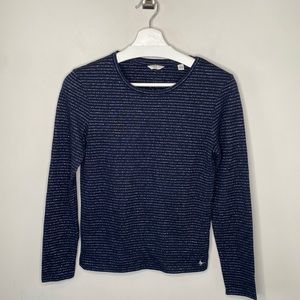 Jack Wills Navy and Metallic Striped Lightweight Knit